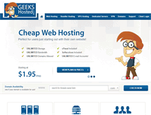 Tablet Screenshot of geekshosted.com